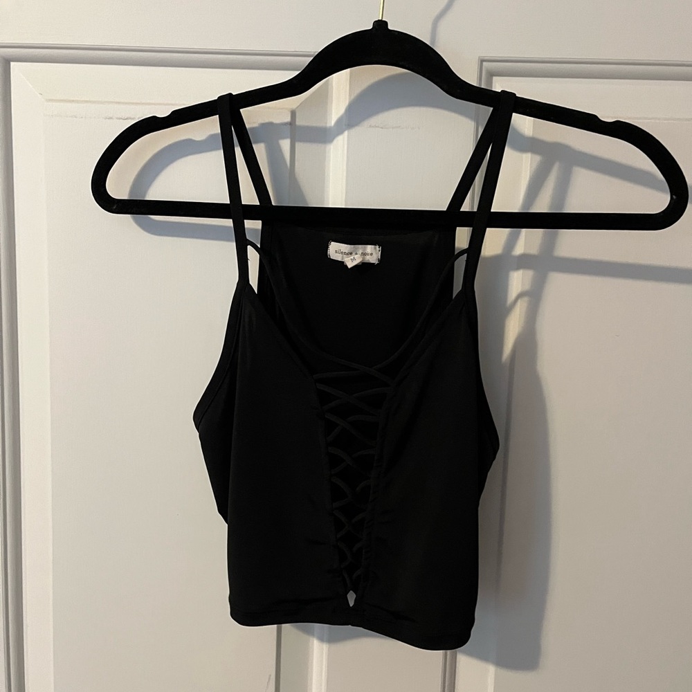 Urban Outfitters (Silence and Noise) cross cutout top